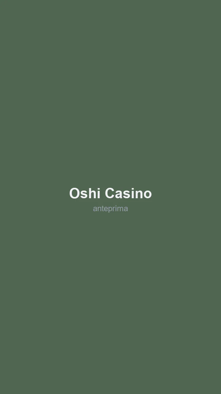Schermata di Oshi Casino