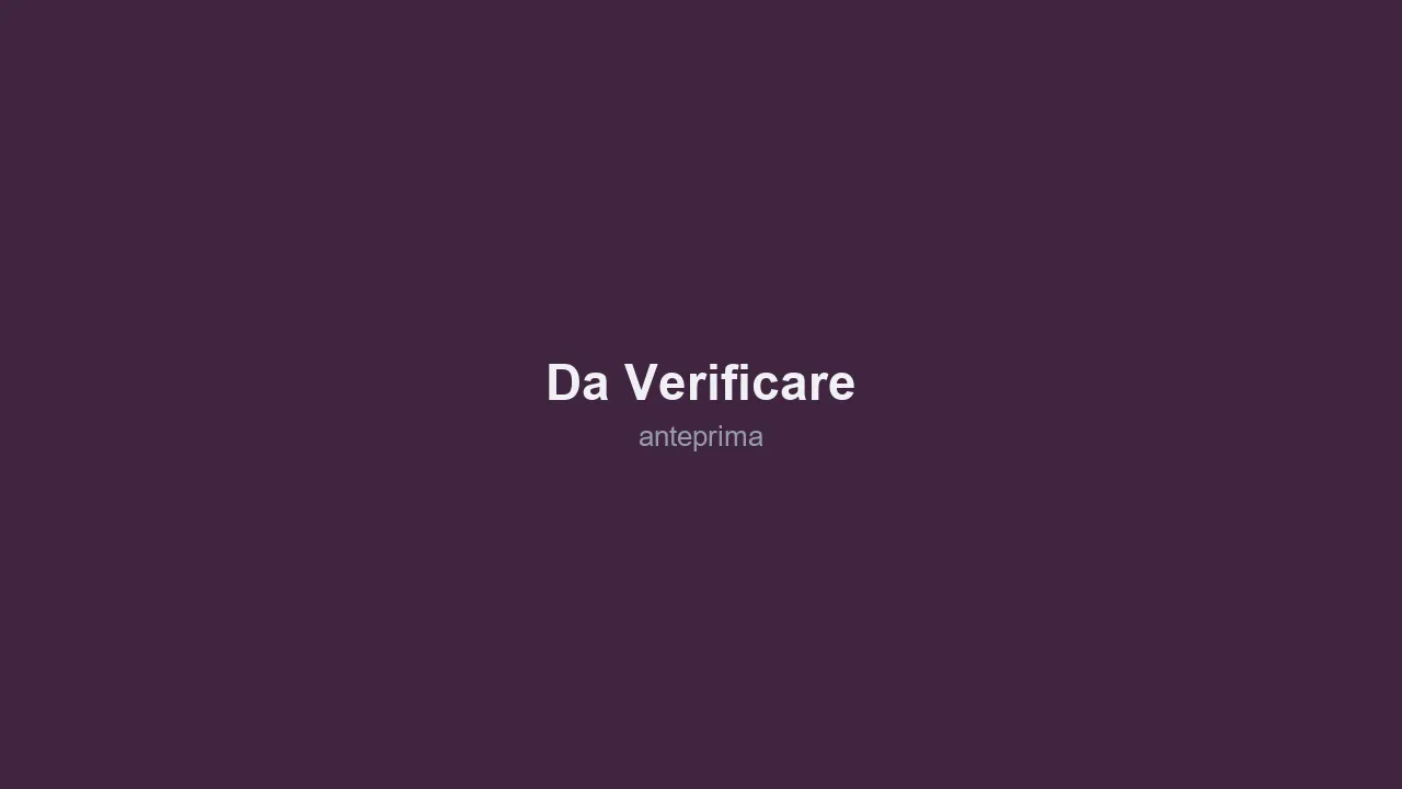 Schermata 1 di Da verificare