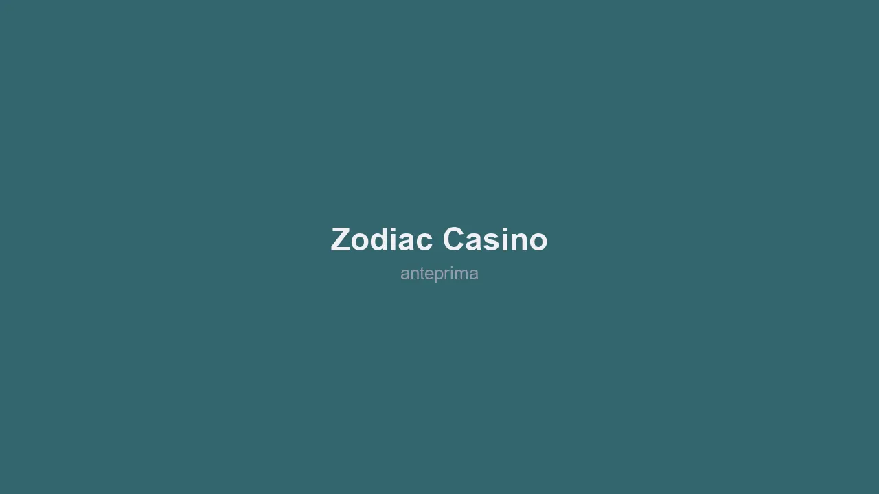 Schermata 1 di Zodiac Casino
