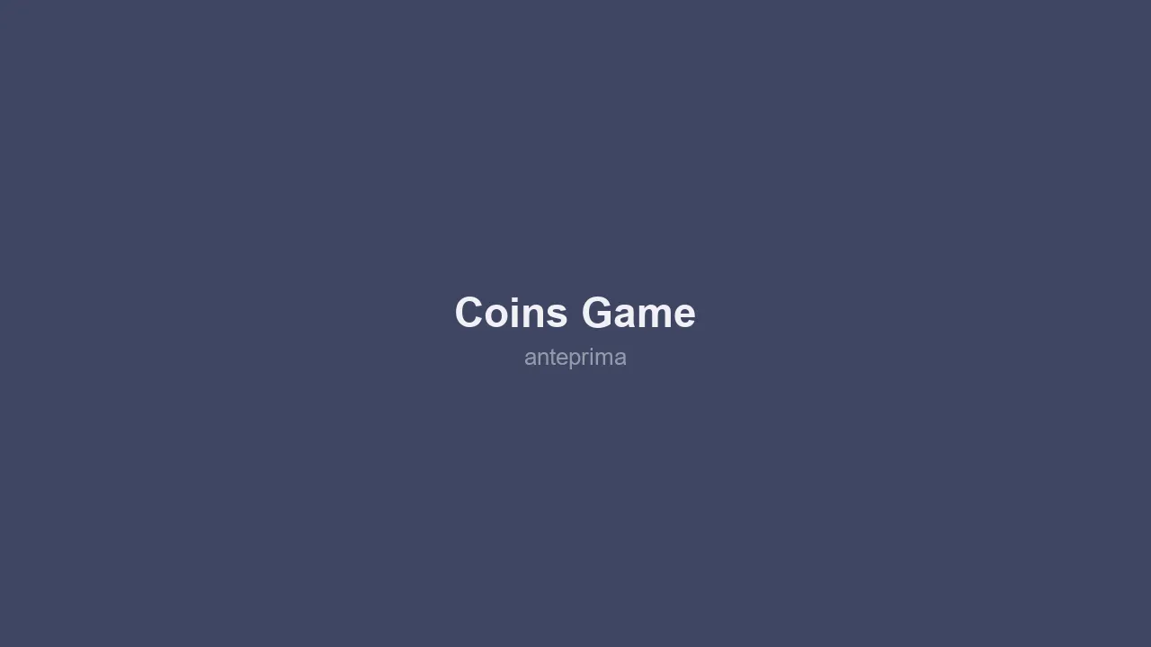 Schermata di Coins Game