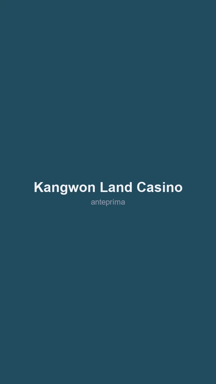 Schermata di Kangwon Land Casino
