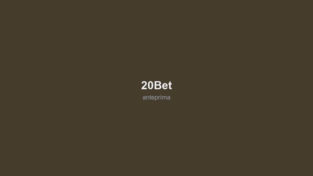 Schermata di 20bet