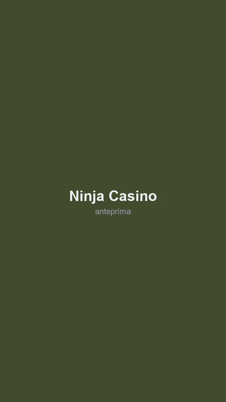 Schermata di Ninja Casino