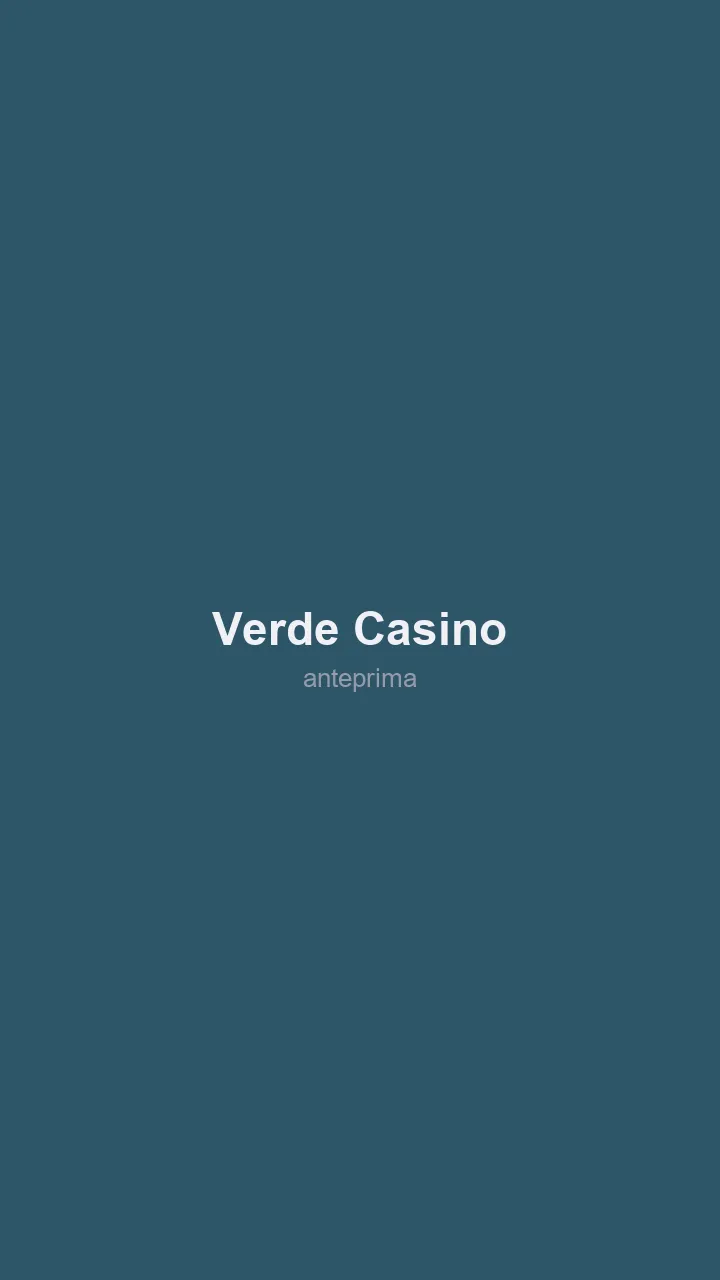 Schermata di Verde Casino