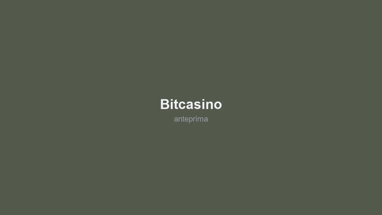 Schermata di BitCasino (ビットカジノ)