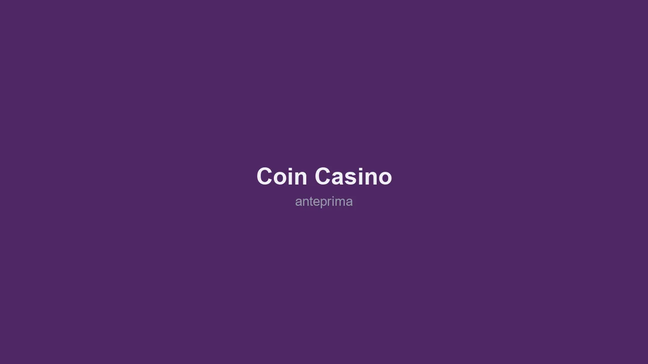 Schermata di Coin Casino (コインカジノ)