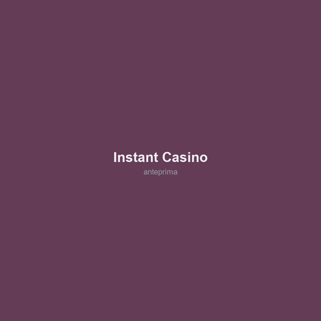 Schermata di Instant Casino