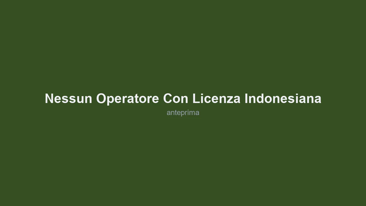Migliori Casino Indonesia 2026 3 Schermata di Nessun operatore con licenza indonesiana