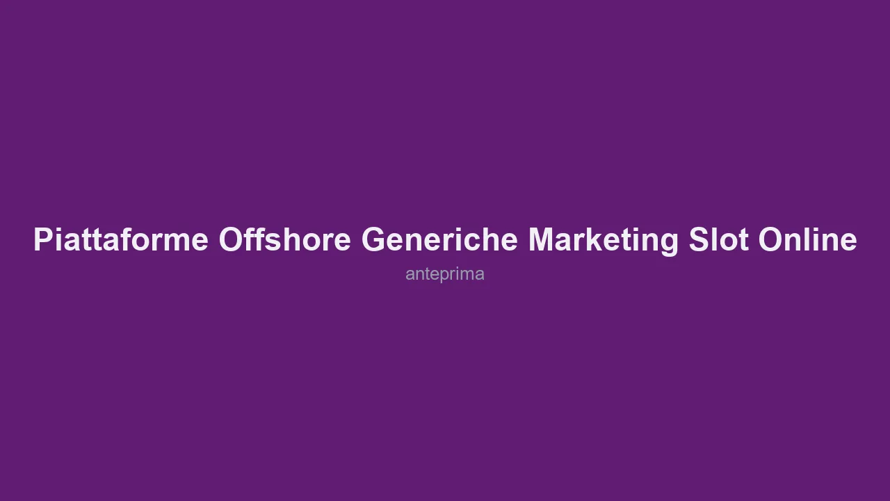 Migliori Casino Indonesia 2026 4 Schermata di Piattaforme offshore generiche (marketing 'slot online')