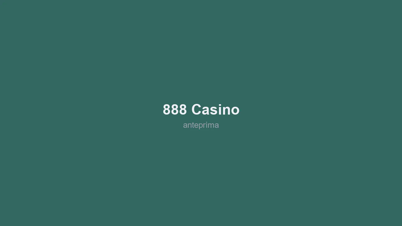 Schermata di 888 Casino