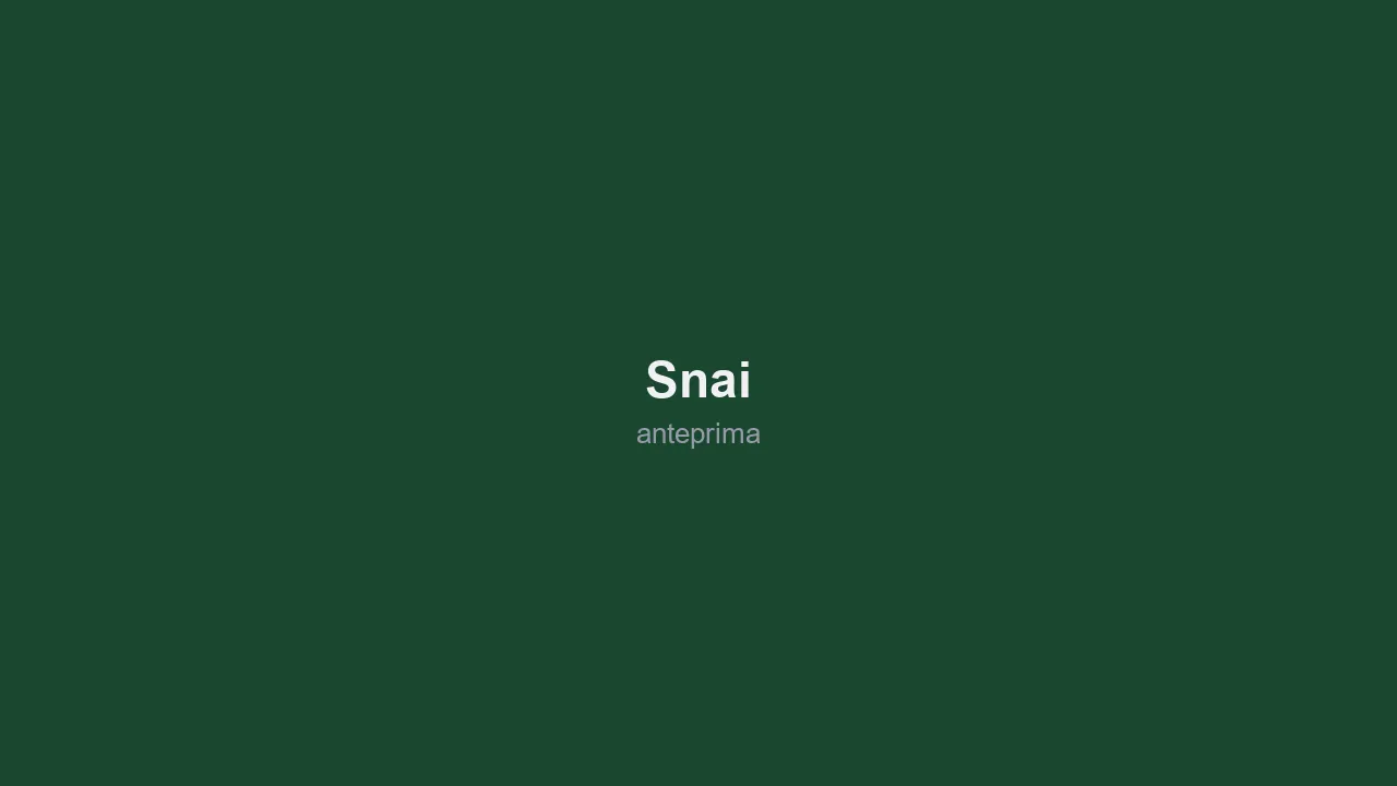 Schermata di SNAI
