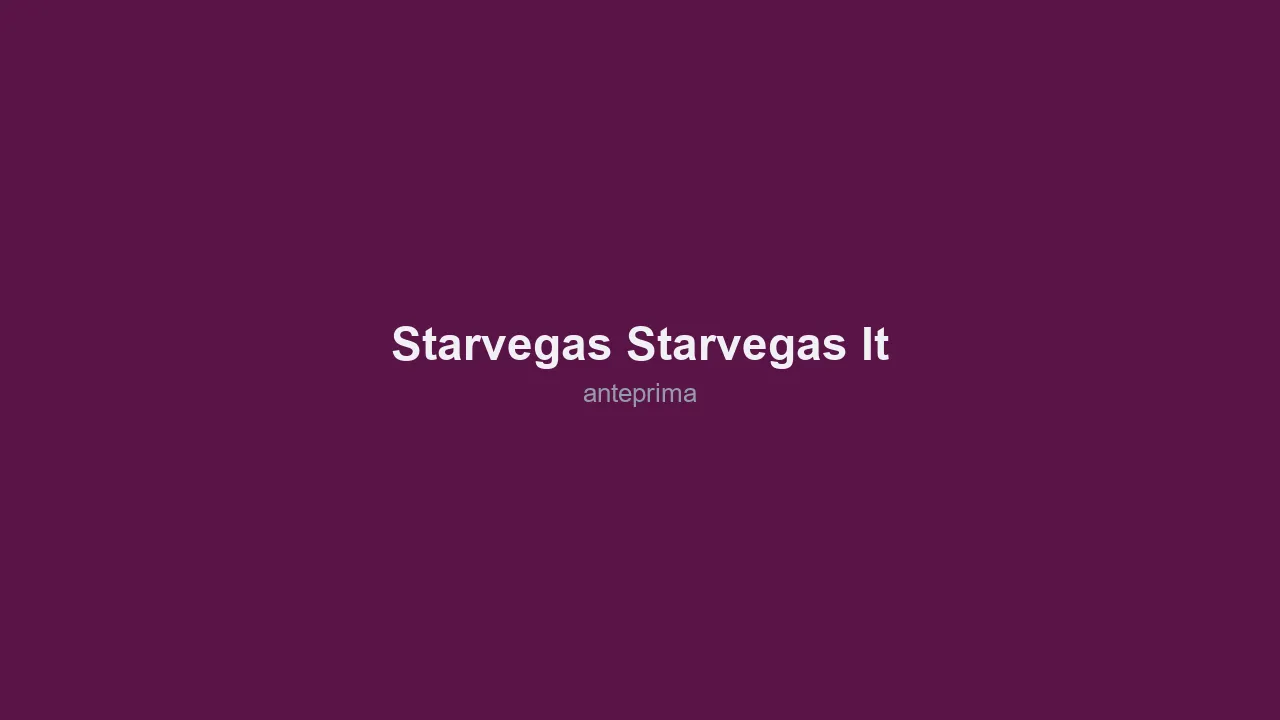 Schermata di Starvegas (Starvegas.it)