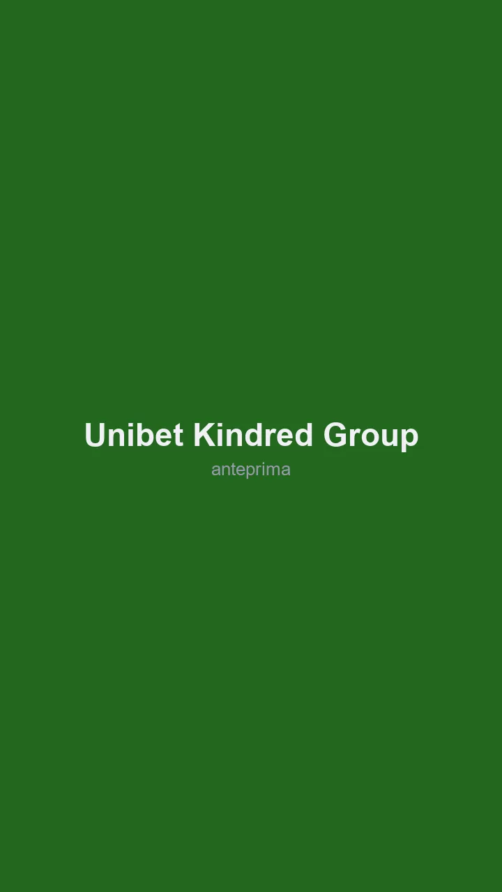 Schermata di Unibet (Kindred Group)