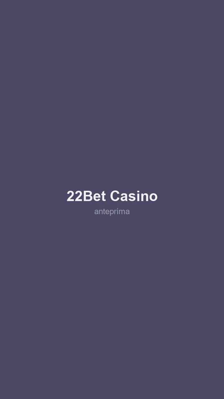 Schermata di 22Bet Casino
