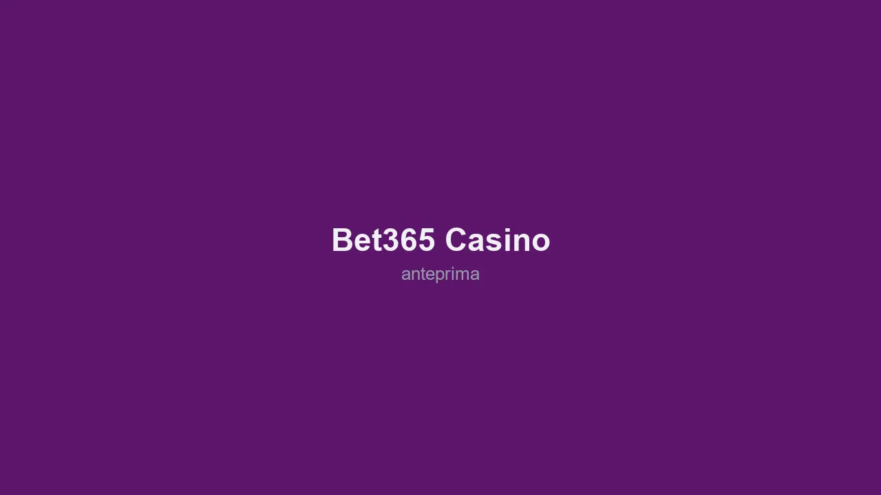 Schermata di bet365 Casino