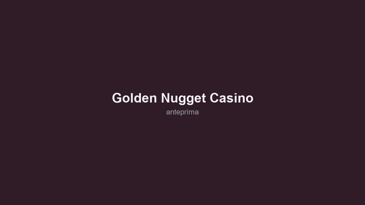 Schermata di Golden Nugget Casino