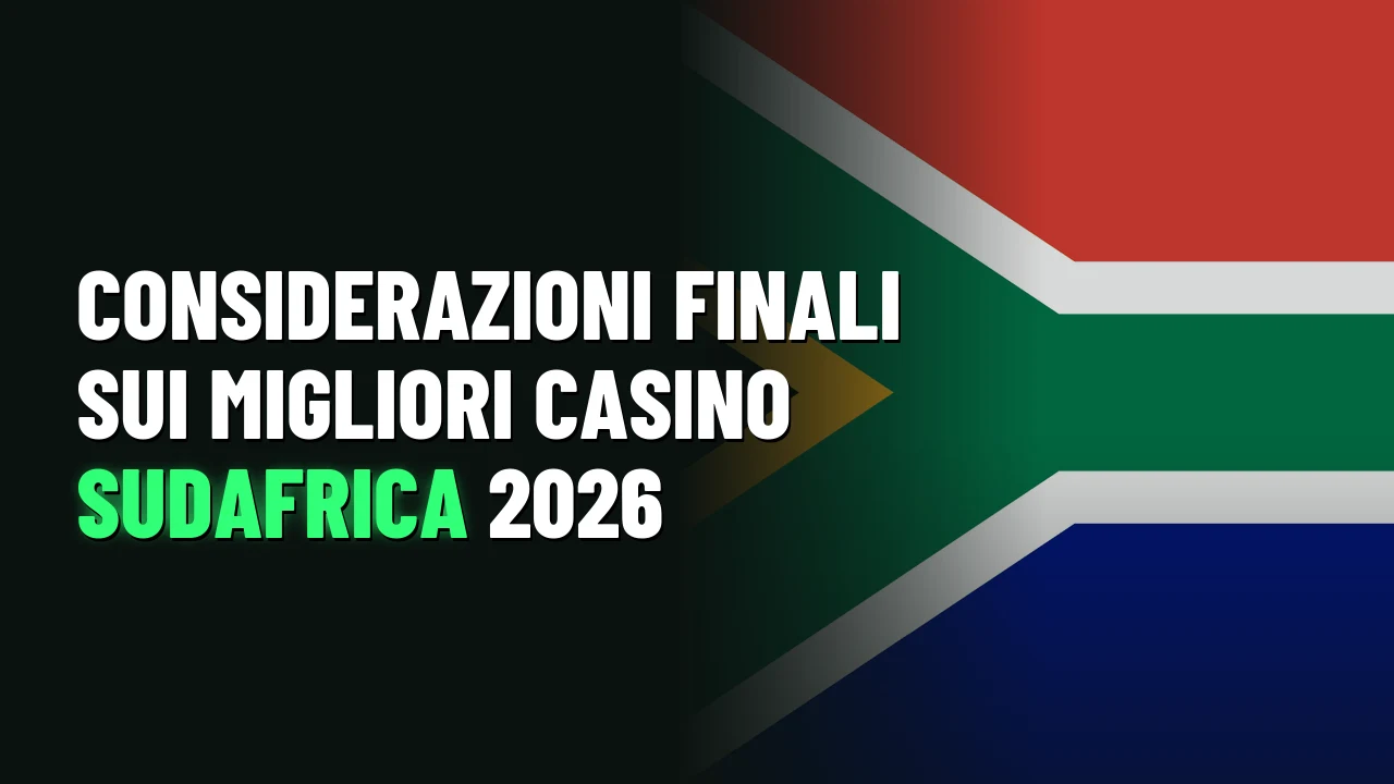 Considerazioni finali sui Migliori Casino Sudafrica 2026