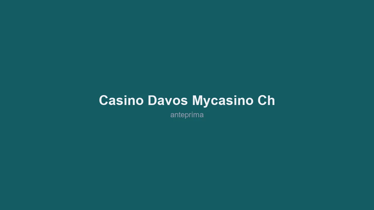 Schermata di Casino Davos (mycasino.ch)