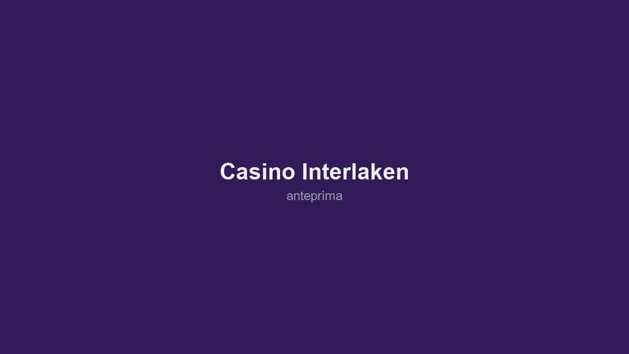 Schermata di Casino Interlaken