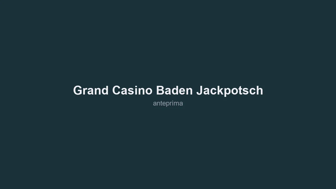 Schermata di Grand Casino Baden / JackpotsCH