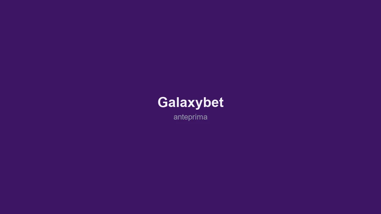Schermata di GalaxyBet