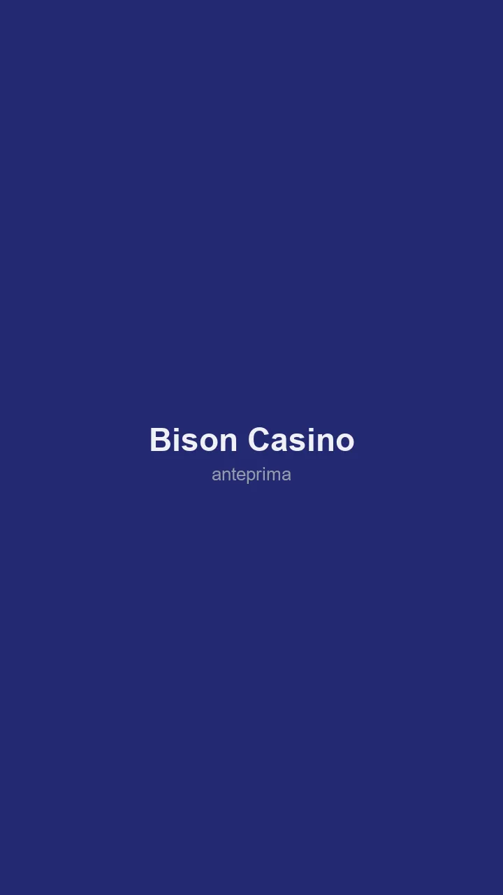 Schermata di Bison Casino