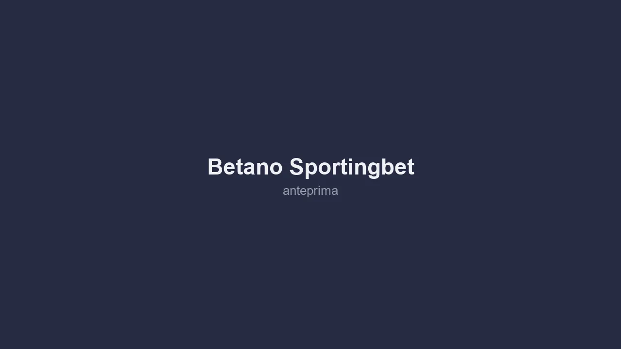 Schermata di Betano/Sportingbet