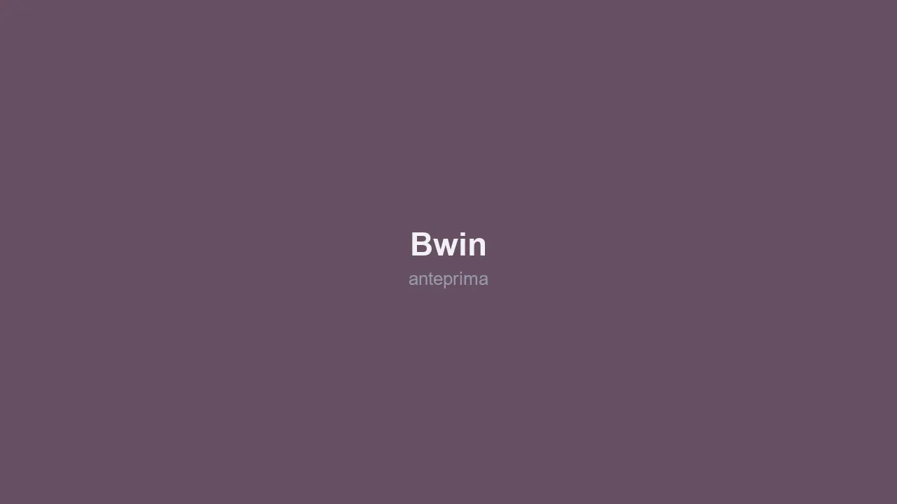 Schermata di Bwin
