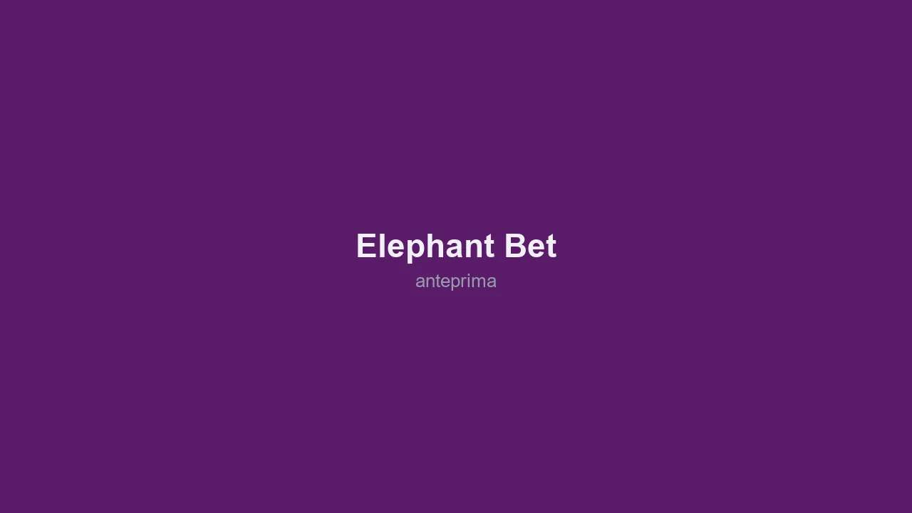 Schermata di Elephant Bet