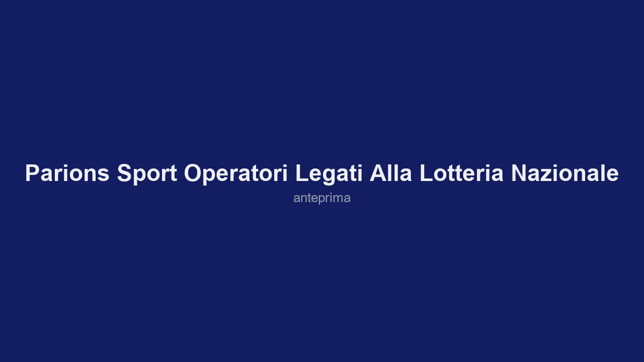 Schermata 2 di Parions Sport / operatori legati alla lotteria nazionale