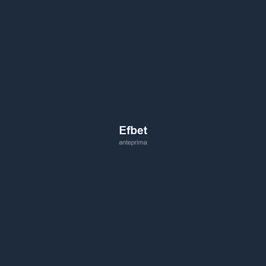 Schermata di Efbet