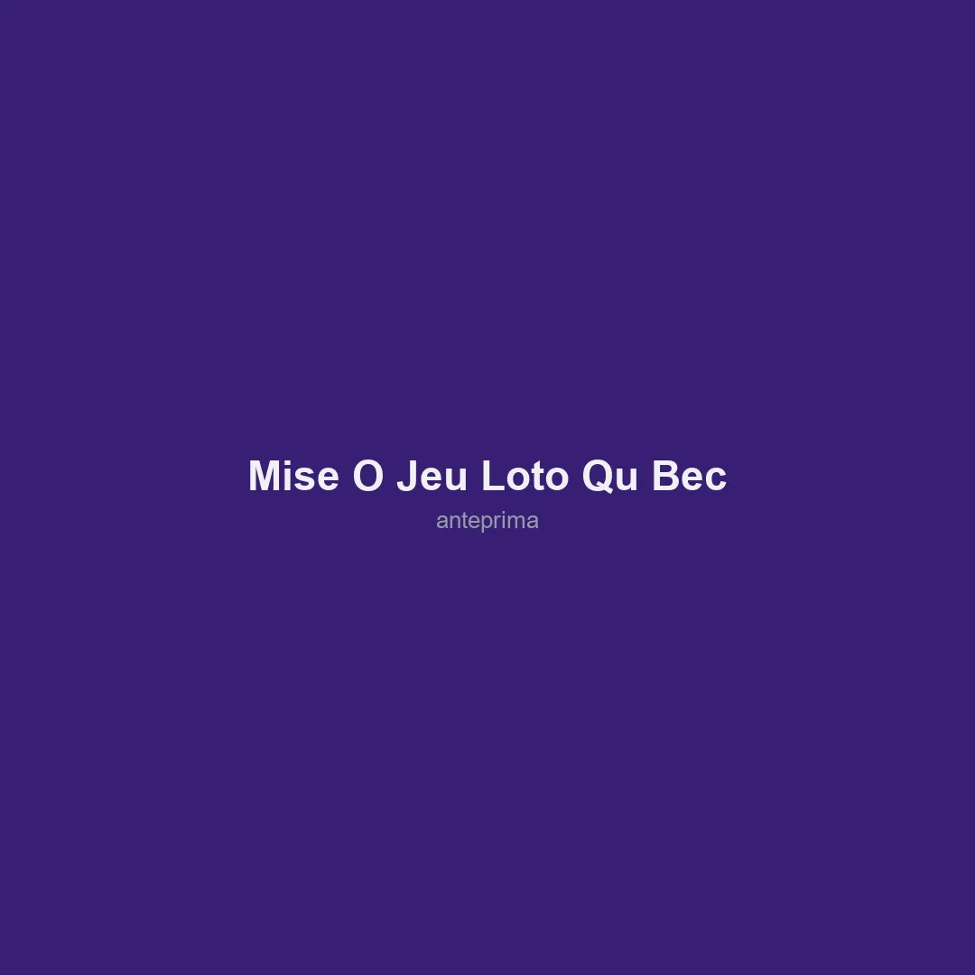 Migliori Siti Scommesse Canada 2026 9 Schermata di Mise-o-jeu (Loto-Québec)