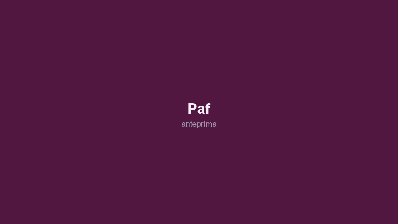 Schermata di Paf