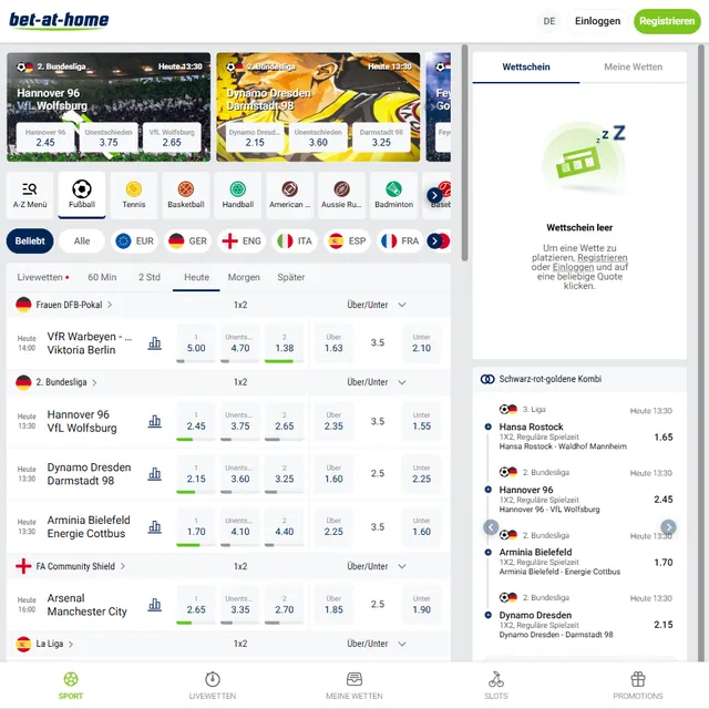Migliori Siti Scommesse Tedeschi: Germania 2026 18 Schermata 1 di Bet-at-home