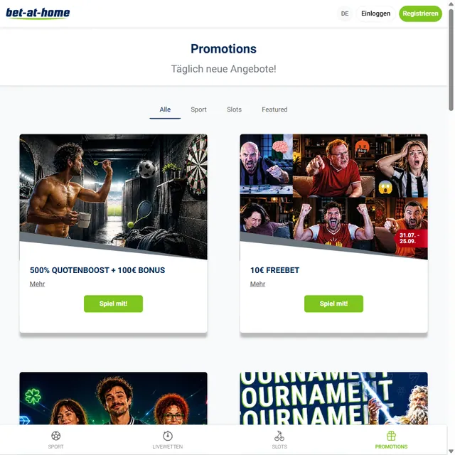 Migliori Siti Scommesse Tedeschi: Germania 2026 20 Schermata 3 di Bet-at-home