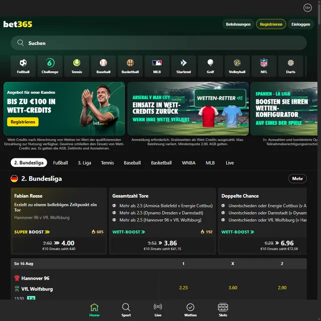 Migliori Siti Scommesse Tedeschi: Germania 2026 6 Schermata 1 di bet365