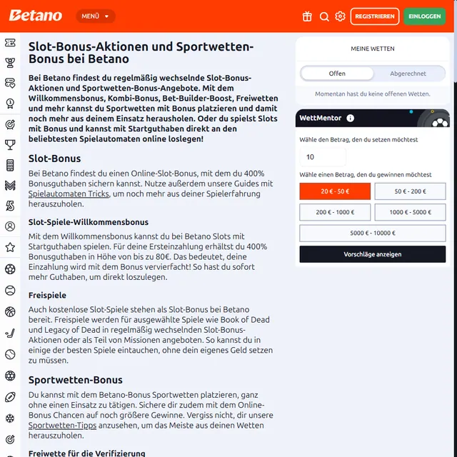 Schermata 3 di Betano