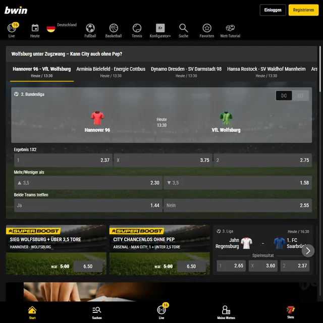 Migliori Siti Scommesse Tedeschi: Germania 2026 9 Schermata 1 di bwin