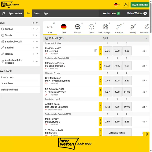 Schermata 2 di Interwetten