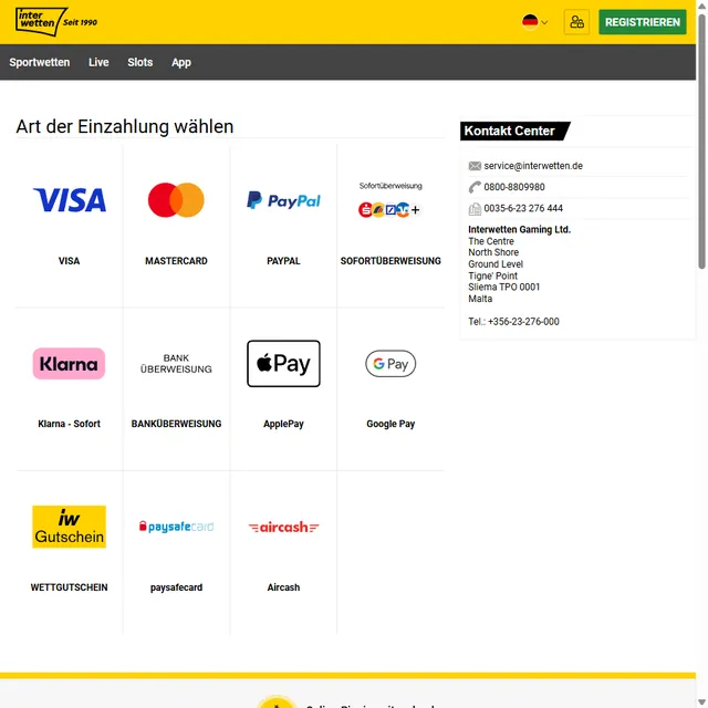 Schermata 3 di Interwetten