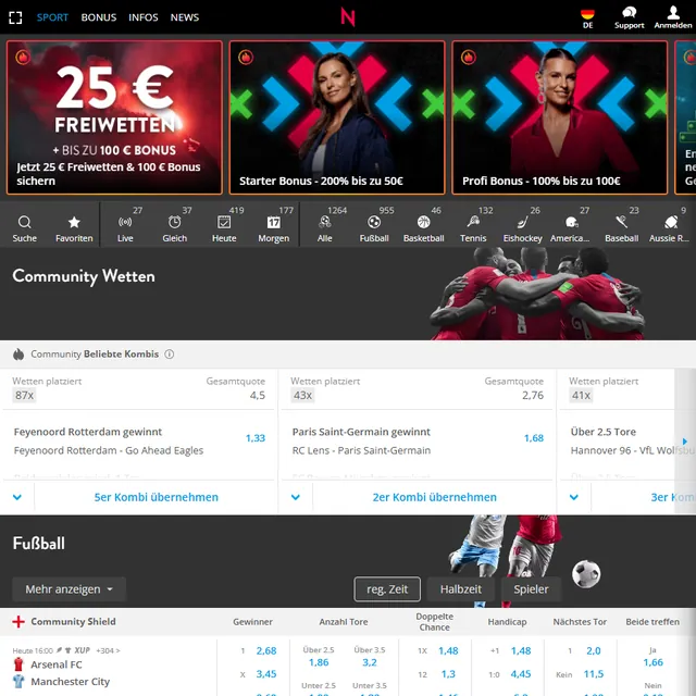Migliori Siti Scommesse Tedeschi: Germania 2026 3 Schermata 1 di NEO.bet