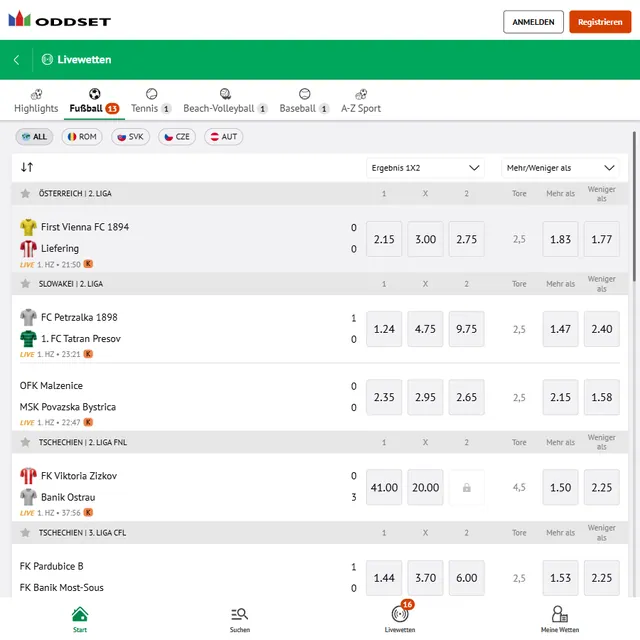 Migliori Siti Scommesse Tedeschi: Germania 2026 25 Schermata 2 di Oddset