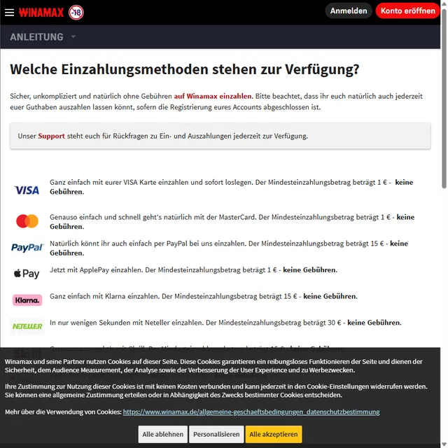 Migliori Siti Scommesse Tedeschi: Germania 2026 23 Schermata 3 di Winamax