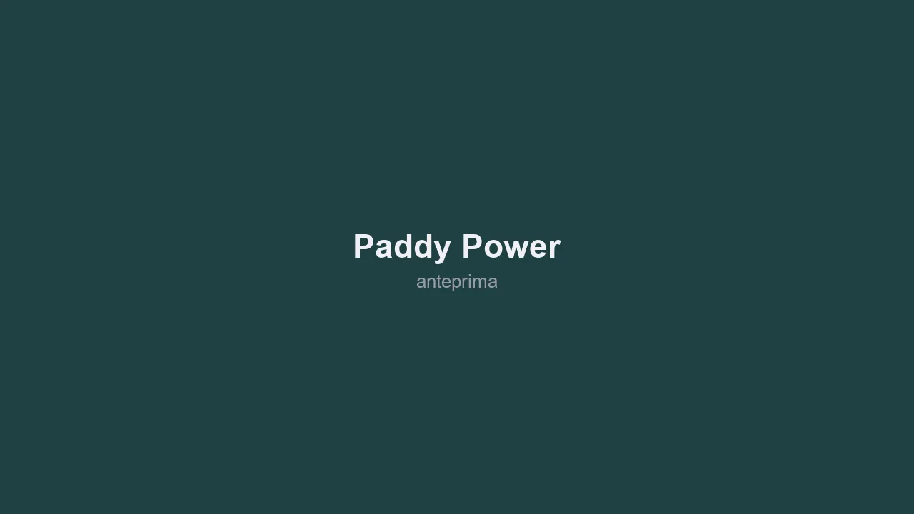 Schermata di Paddy Power