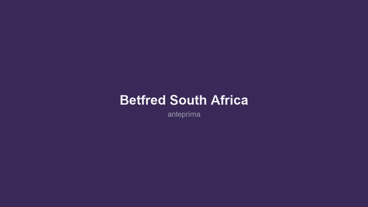 Schermata di Betfred South Africa
