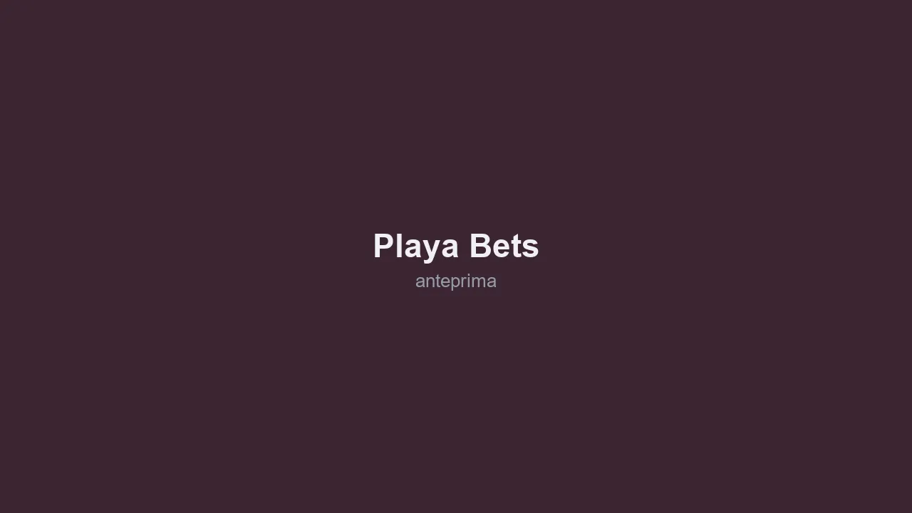Schermata di Playa Bets