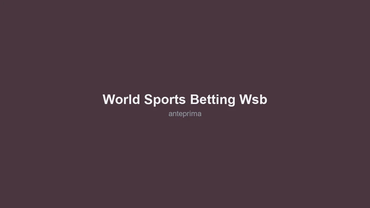 Schermata di World Sports Betting (WSB)