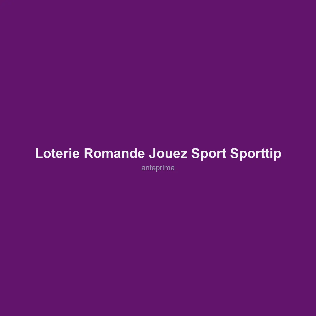 Schermata di Loterie Romande (JOUEZ Sport / Sporttip)